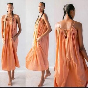 NWT MerSea Patio Dress in Terracotta Orange Cotton Tent Dress O/S  Retail $228